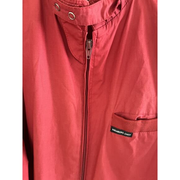 Vintage Members Only Mens XLT Red Bomber Windbreaker Jacket 28593 Y2K 80s Retro - Picture 4 of 10